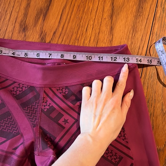 Reebok CrossFit leggings color block yellow and purple - Picture 7 of 8